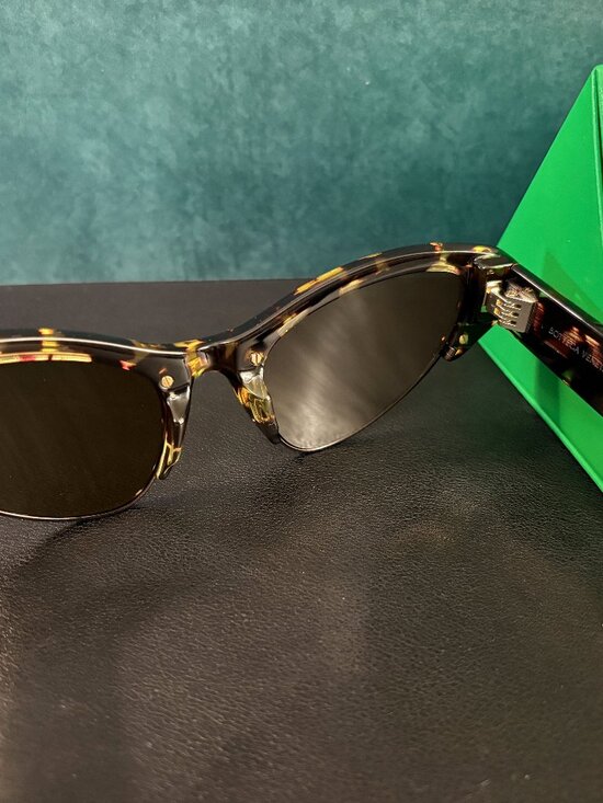 Bottega Veneta 53MM Cat Eye Sunglasses | Tortoiseshell | Gold Detail